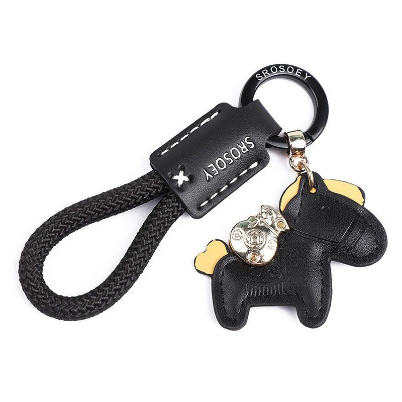 Immediately Get Rich Handmade Genuine Leather Keychain Lanyard Cowhide Key Pendant Leather Rope Xiaohongshu Car Men And Women Pendant_autovado.com