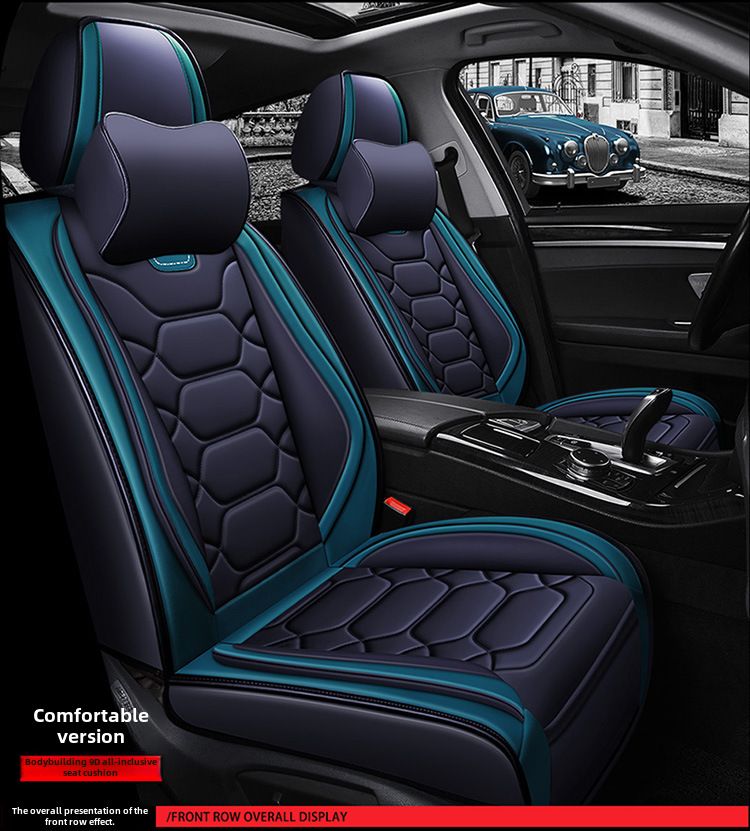 All-inclusive 9D leather car seat cover four seasons fashion sports seat cover New interior supplies_autovado.com