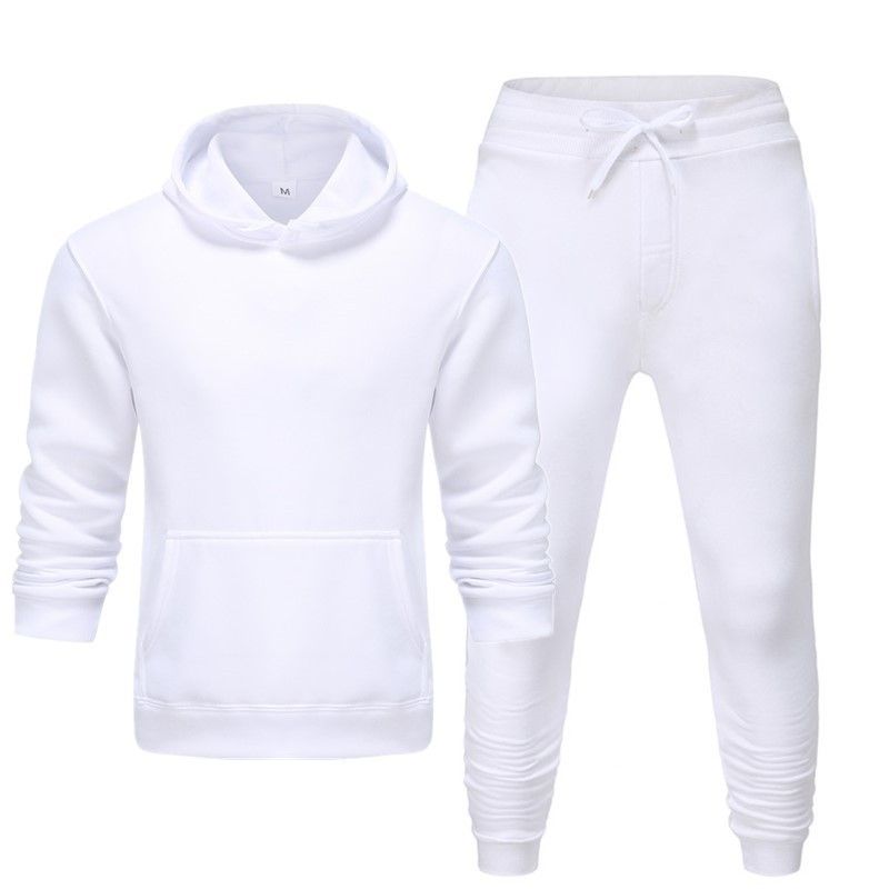 Men's Clothing men's casual sports fitness solid color sweatshirt suit hooded sweatshirt_autovado.com