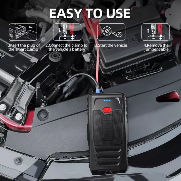 12V 99800mAh Tire Air Pump Booster Jumper Powerbank Jump Power Bank Portable Car Charger USB Emergency Starter Power_autovado.com