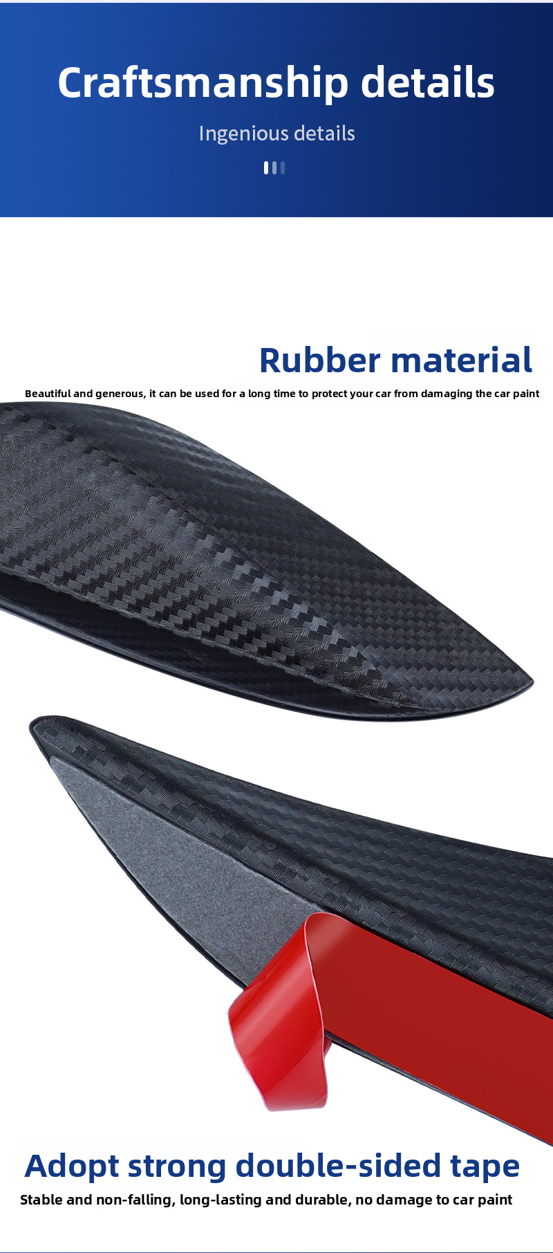 Car Accessories Modified Bumper Carbon Fiber Pattern Extended Universal Spoiler Anti-collision Strip Large Surround Wind_autovado.com
