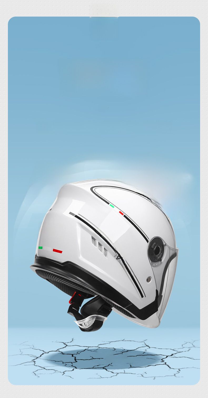 Scooter helmet Motorcycle helmet Men's and women's ventilated double mirror half helmet Motorcycle helmet Cycling helmet_autovado.com