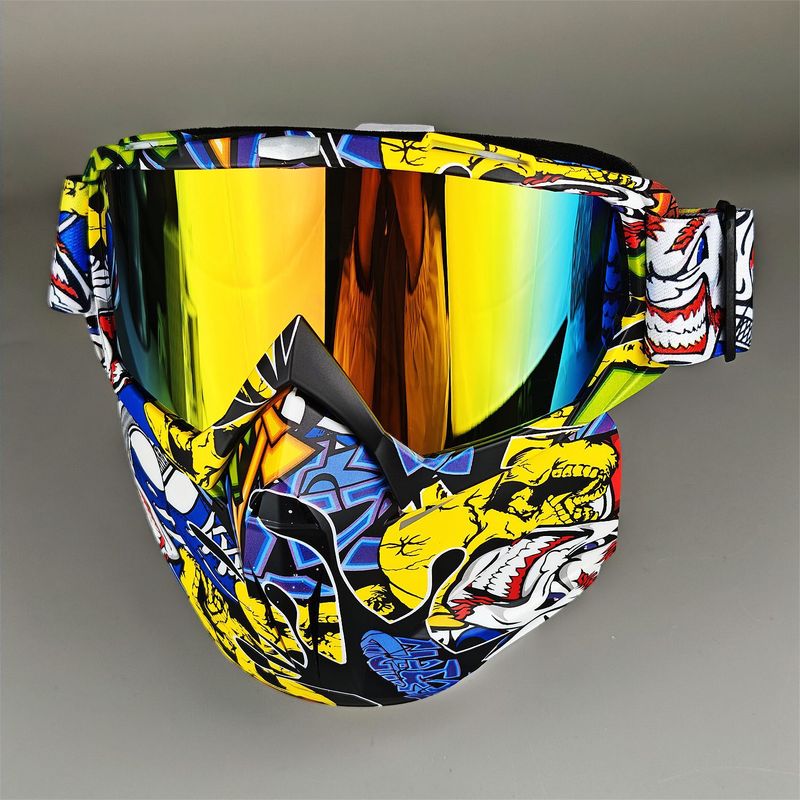 Detachable Motorcycle Snow Goggles With UV400 Protection – Windproof, Anti-Dust, Unisex Riding Mask – Multiple Lens Colors Available_autovado.com
