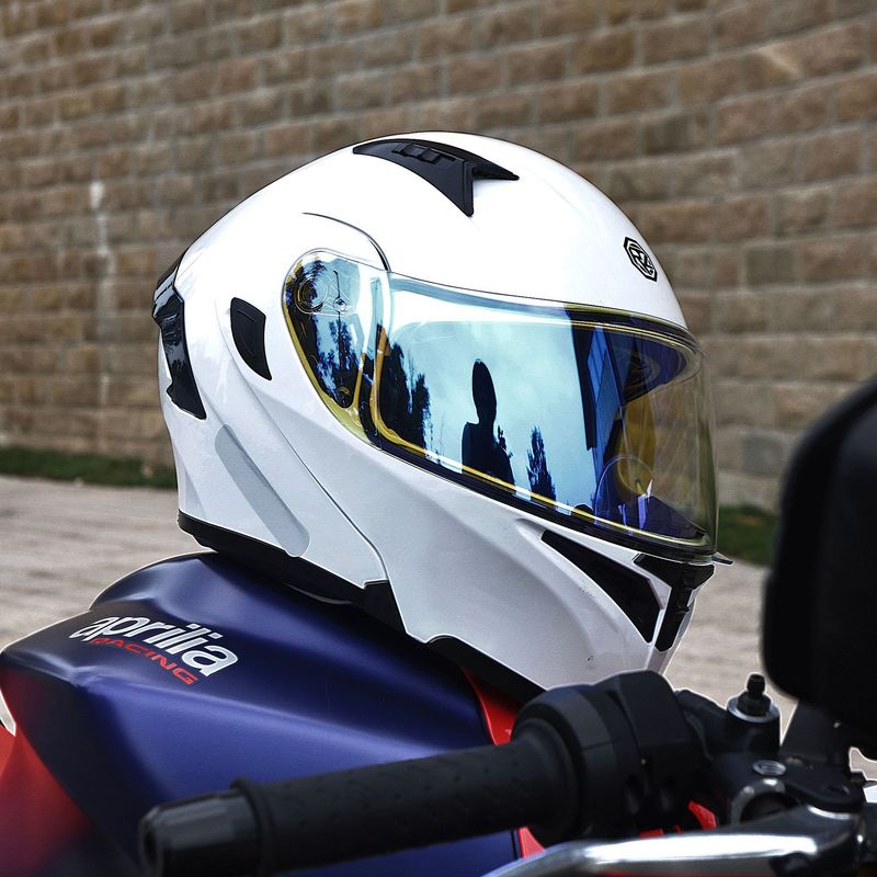 Orz Motorcycle Men's And Women's Uncovered Helmet, Dual Mirror Winter Tail Wing, Semi Full Coverage, All Season_autovado.com