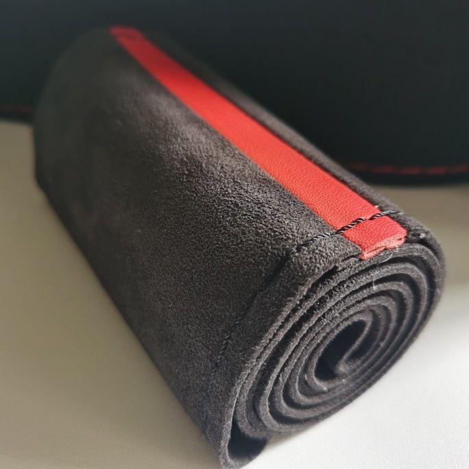 Flip Fur Hand Sewn Steering Wheel Frosted Leather Four Seasons General Motors Handle Cover Suede Winter Plush_autovado.com