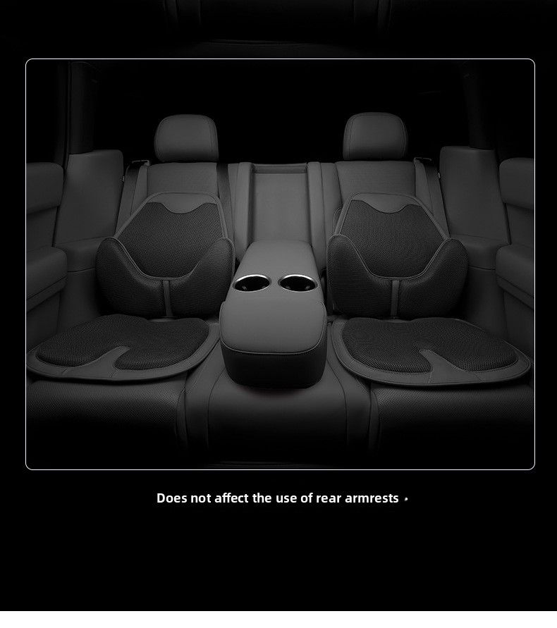 Comfortable Non-slip Universal Car Cover Ventilation Ice Silk Four Seasons Breathable Seat Cushion Waist Support_autovado.com