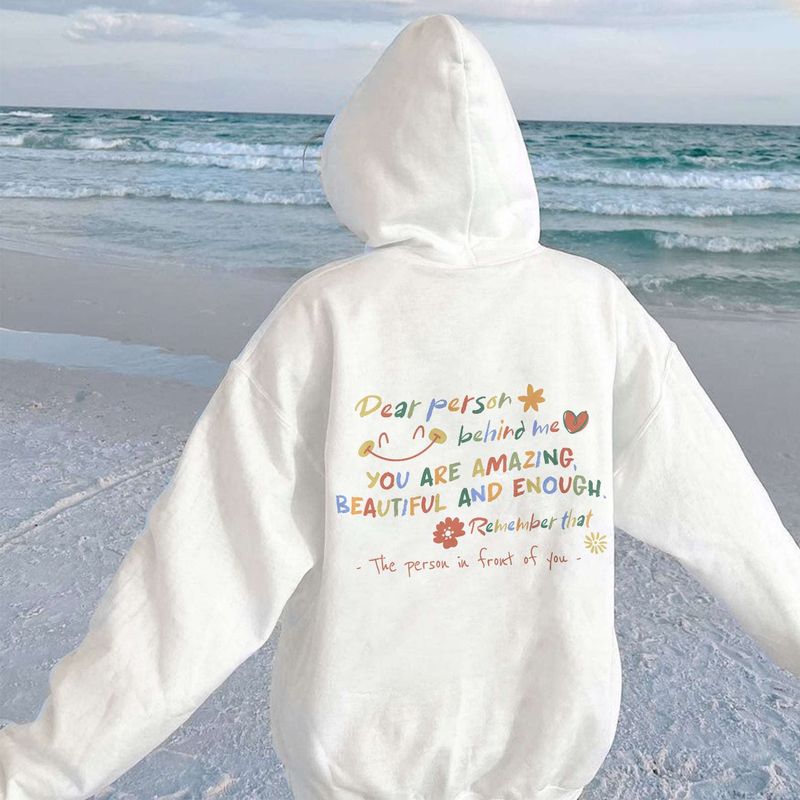 Women's Clothing Dear Person Behind Me hooded sweatshirt, motivational gift, mental health shirt_autovado.com