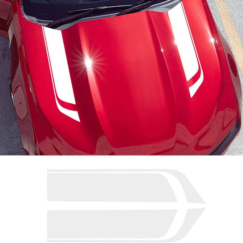 Car Machine Cover Decorative Striped Stickers, Suitable For All Cars, SUVs, Off-road Vehicles, Universal Stickers_autovado.com
