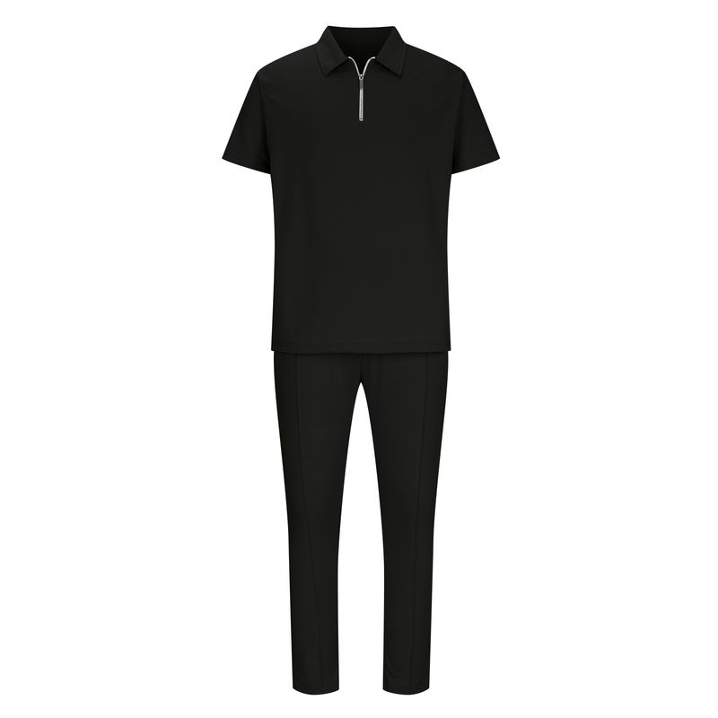 Men's Basic Solid Color Casual Sports Suit_autovado.com