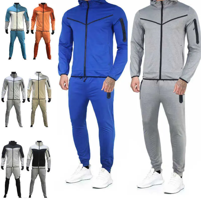 2024ss Thin Tech Fleece Men Tracksuit Designer Sweat Suit Two Piece Set Sports Sweatpants with Long Sleeve Hoodie for_autovado.com