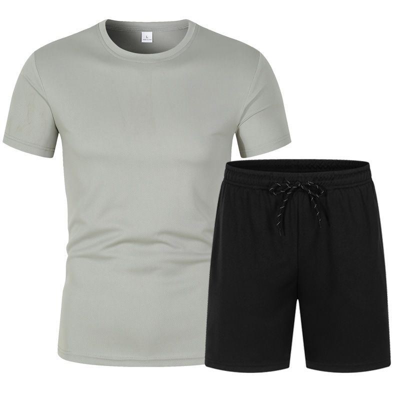 Men's Clothing Casual Spot T-Shirt Shorts Thin Breathable Sports Suit_autovado.com