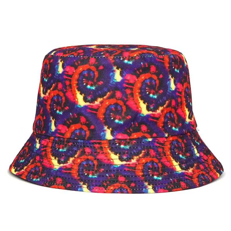 Hot Sale Summer Fisherman Print Reversible Cartoon Hats Women Men Street Hip Hop Bucket Cap Vintage Fishing Hat_autovado.com