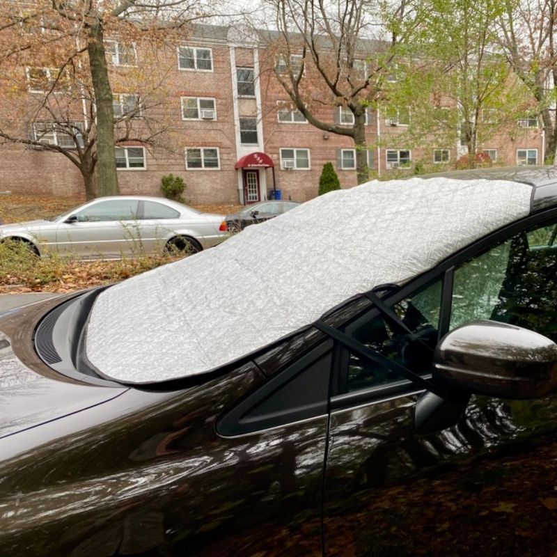 new car snow shield antifreeze outdoor cover cross border front windshield protective cover winter thickened snow shield_autovado.com