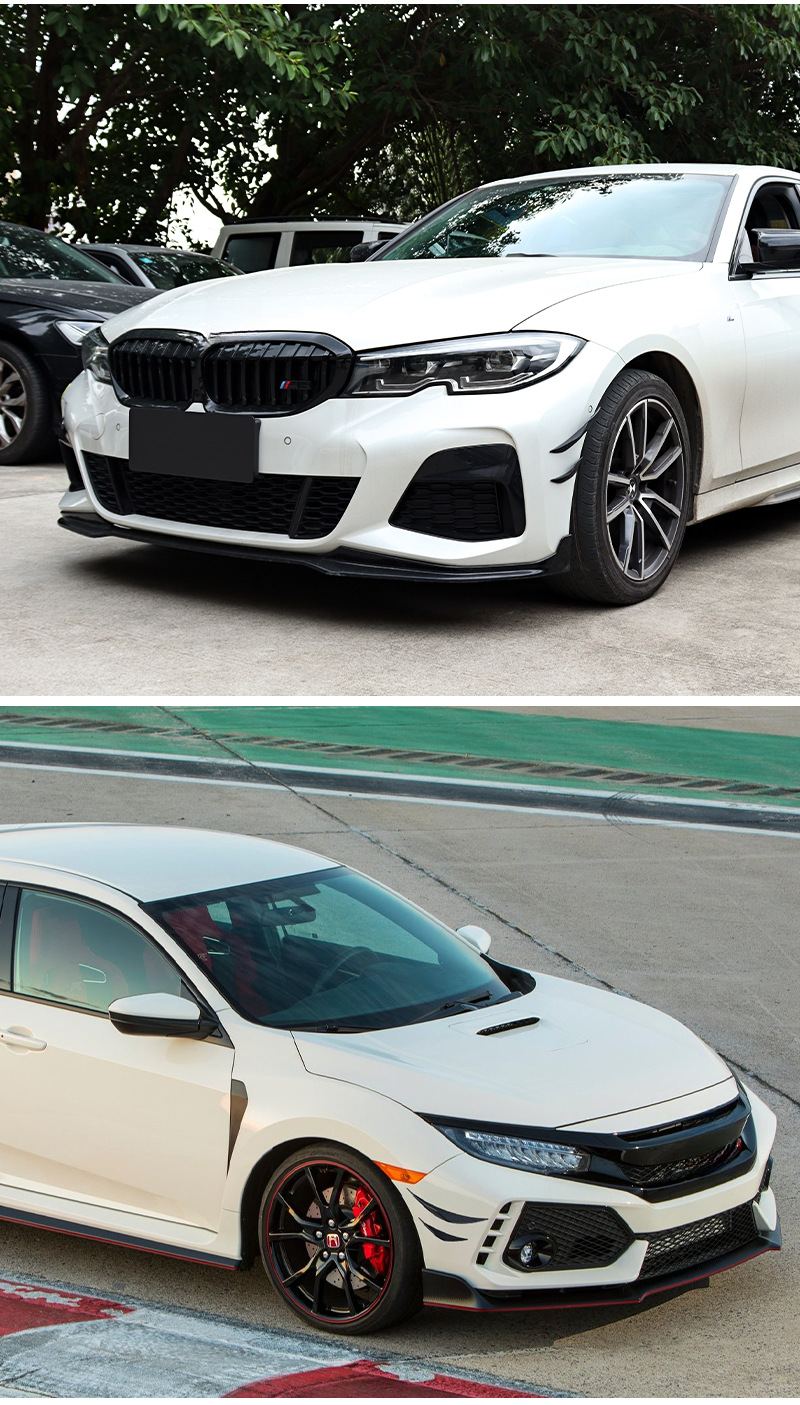 Car Accessories Modified Bumper Carbon Fiber Pattern Extended Universal Spoiler Anti-collision Strip Large Surround Wind_autovado.com