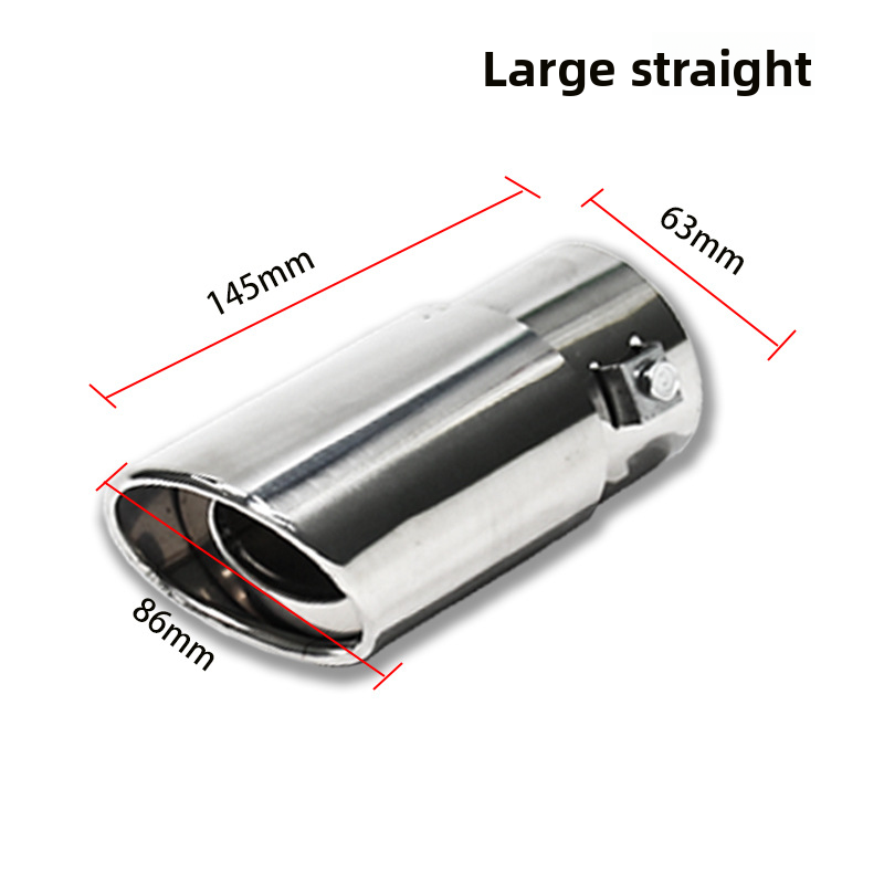 Cross-Border Wholesale Blue Tail Decoration Large Curved Straight Stainless Steel Car Exhaust Pipe Muffler_autovado.com