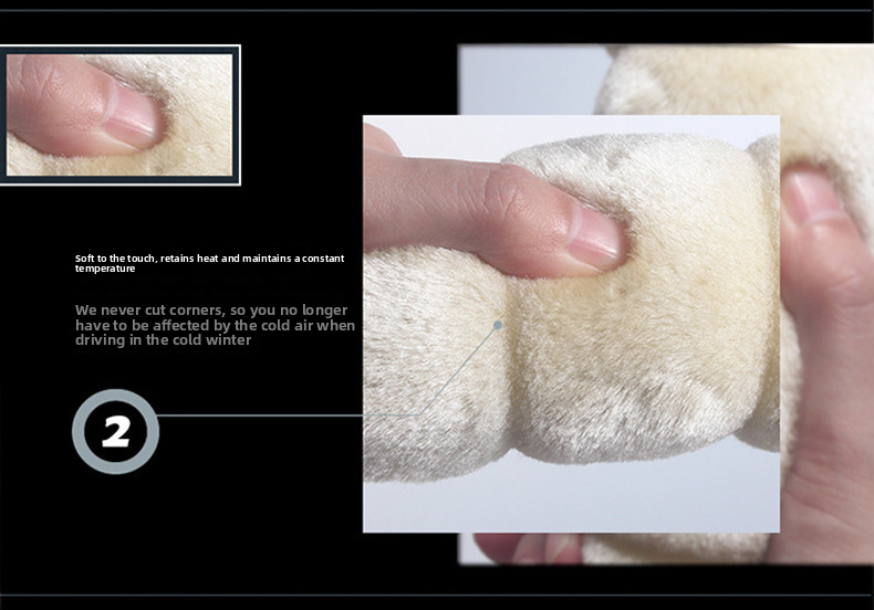 New Car Short Plush Winter Non-Slip Warm Universal Steering Wheel Cover_autovado.com
