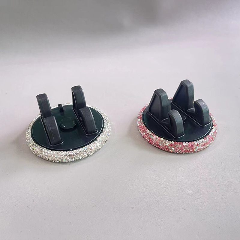 Diamond Studded Phone Holder For Cute Women, Horizontal And Vertical Screens, Center Console, Car Navigation Support_autovado.com