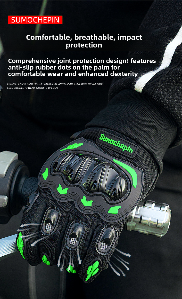 Motorcycle Riding Gloves For Men, Outdoor All-Season Motorbike Racing Gear, Off-Road Anti-Fall Winter Cold-Proof Summer_autovado.com