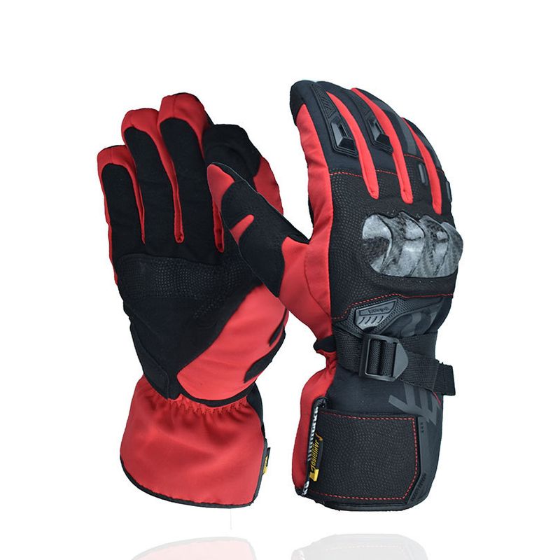 MADBIKE Winter Motorcycle Touchscreen Waterproof Drop-proof Warm Riding Off-road Thickened Long Carbon Fiber Gloves_autovado.com