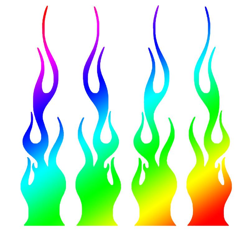 Reflective Car Racing Sports Flame Stripe Stickers Motorcycle Bicycle Skateboard DIY_autovado.com