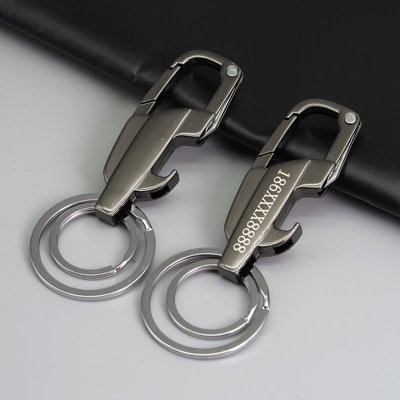 Multifunctional Creative Bottle Opener Knife Keychain Men's Business Waist Hanging Zinc Alloy Laser Engraved Key Ring_autovado.com