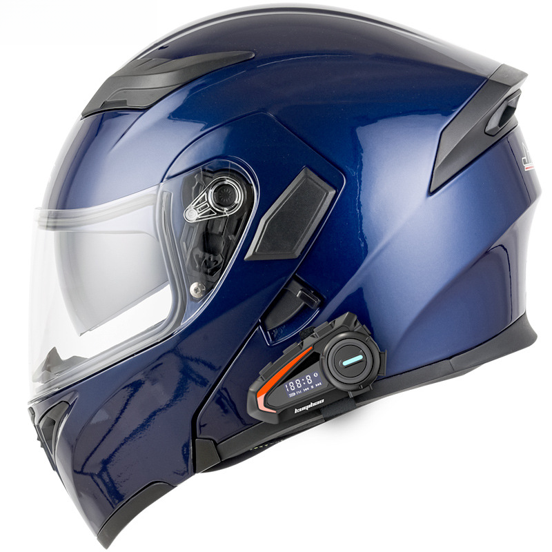 Coolqi Bao Anti-Fog Dual Lens Open Face Motorcycle Bluetooth Helmet Long Battery Life With Display Screen Suitable For_autovado.com