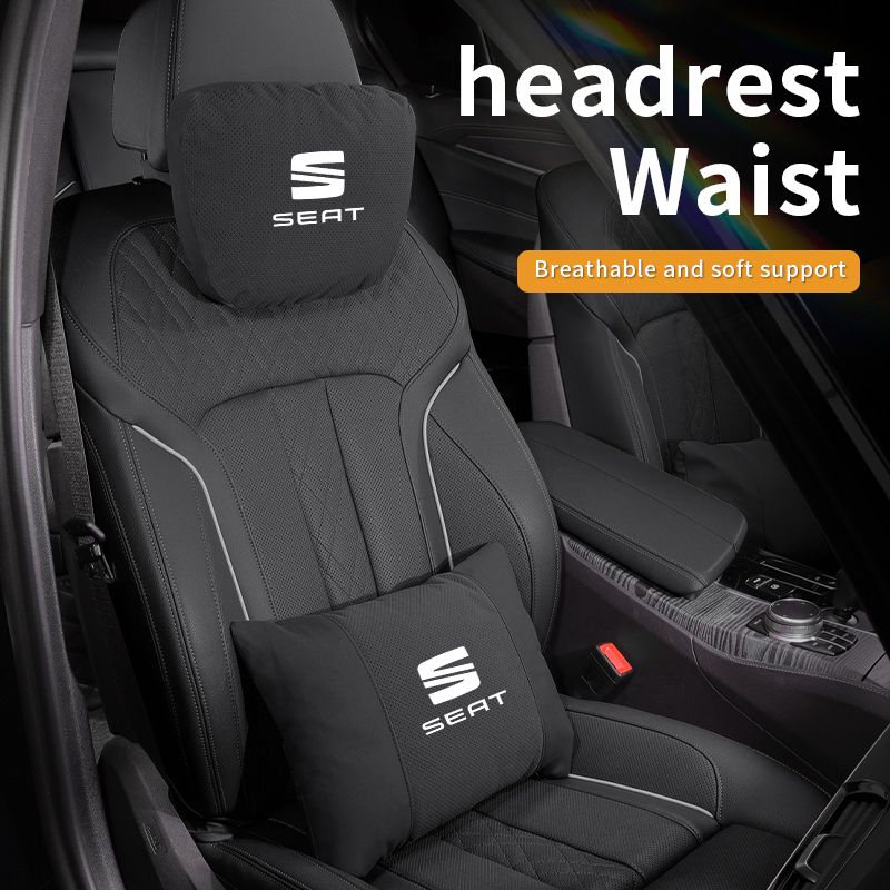 For FR Leon Ibiza Alhambra Arona Arosa Ateca Cordobe Exeo Tarraco Toledo Car Headrest Support Seat Soft Neck Pillow_autovado.com