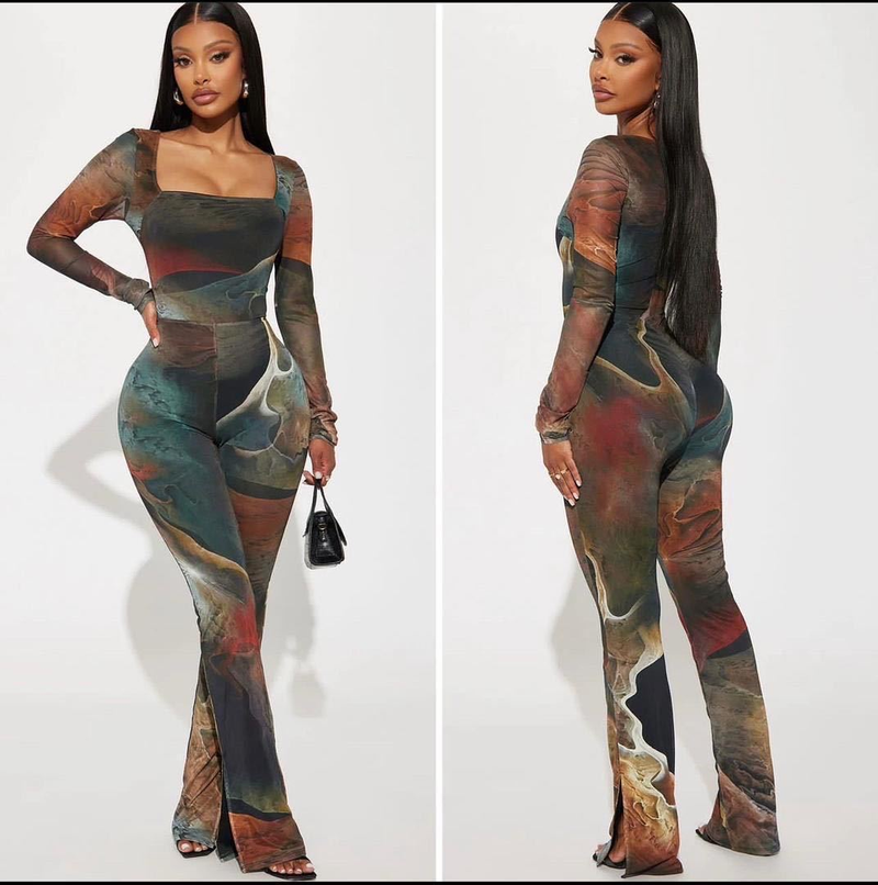 New four-season wearable sexy long-style mesh jumpsuit_autovado.com