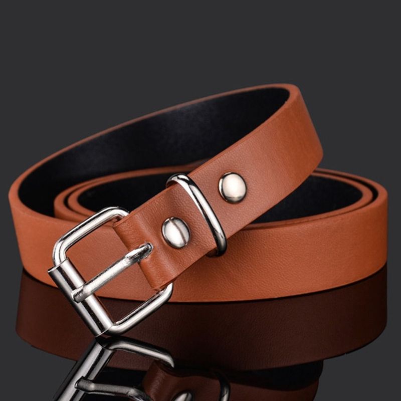 HOT Boys Girls Design Vintage Retro Pin Buckle Waistband Trouser Dress Belts Children Leather Belt Thin Waist Strap_autovado.com