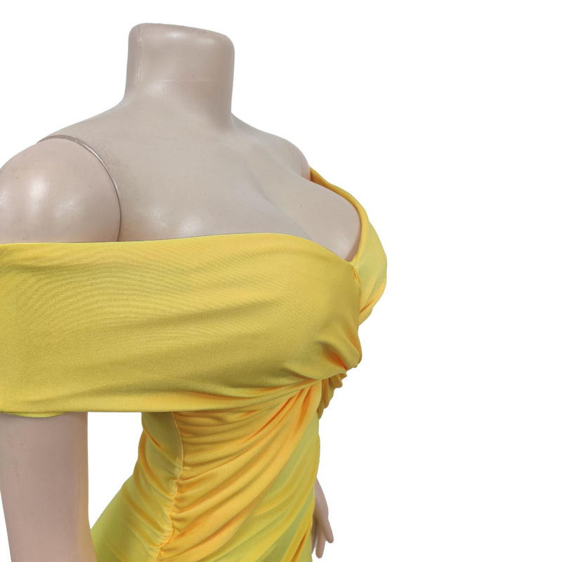 Women's solid color pleated sleeveless long skirt tube top dress_autovado.com