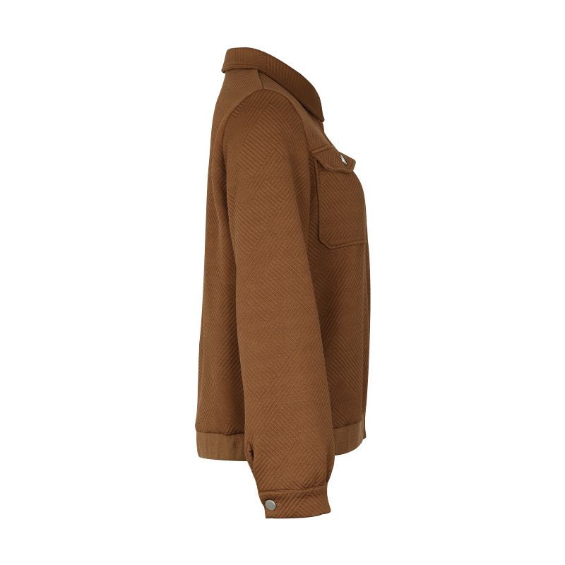 Women's Clothing lapel cardigan autumn new retro Maillard jacket coat_autovado.com