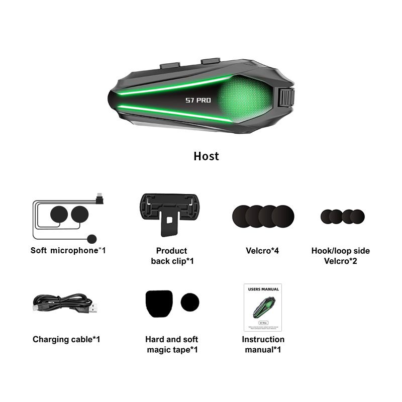 S7 External Helmet Bluetooth High Sound Quality Waterproof Anti-Freeze Noise Reduction Team Riding Intercom Headset_autovado.com