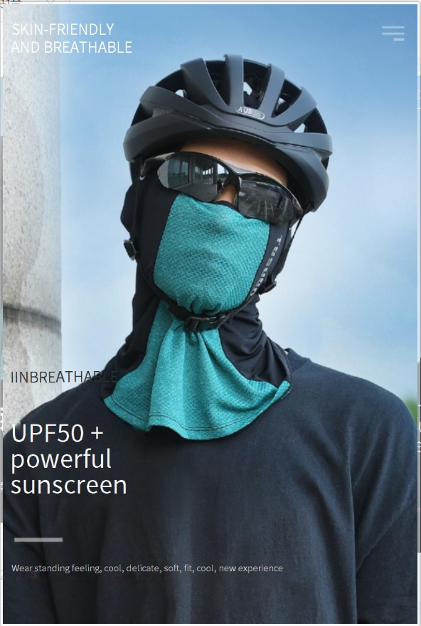 Sports & Entertainment light sunscreen ice silk headgear mask men's summer simple motorcycle helmet lining fishing riding face protection_autovado.com