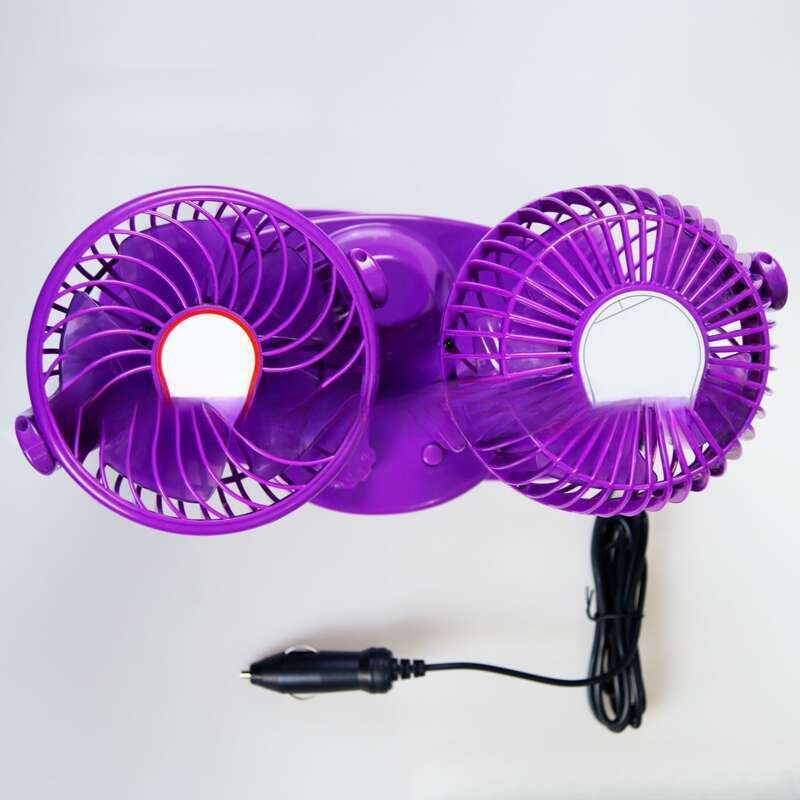 Special Offer Taigu Purple Shaking Head Fan 5.5-inch 24V Double Headed Car_autovado.com