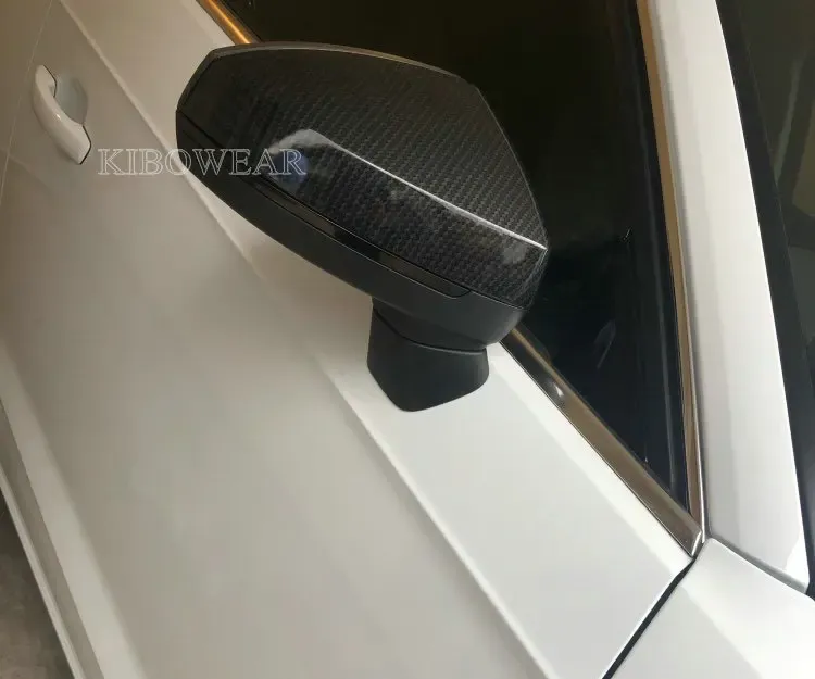 Pair for Auto A3 S3 8V Side Wing Mirror Covers Caps (Carbon Look) Replace 2015 2016 2017 2018 2013 2014 2019_autovado.com