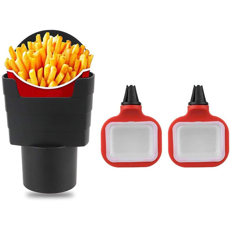 Factory cross-border new car French fries cup holder multifunctional storage box tomato sauce holder French fries dip_autovado.com