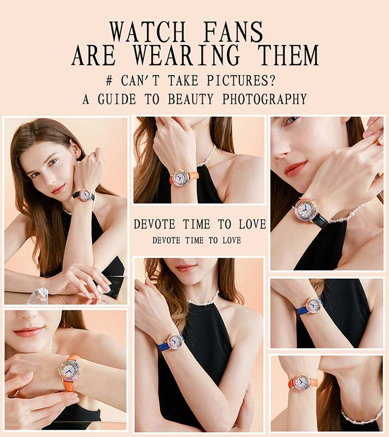 Ladies high-end crystal jewelry with diamond inlaid quartz watch, light luxury dress jewelry watch_autovado.com