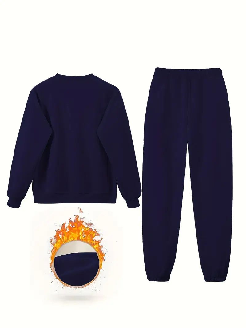 Women's Fashion Street Printed Sweatshirt Set_autovado.com