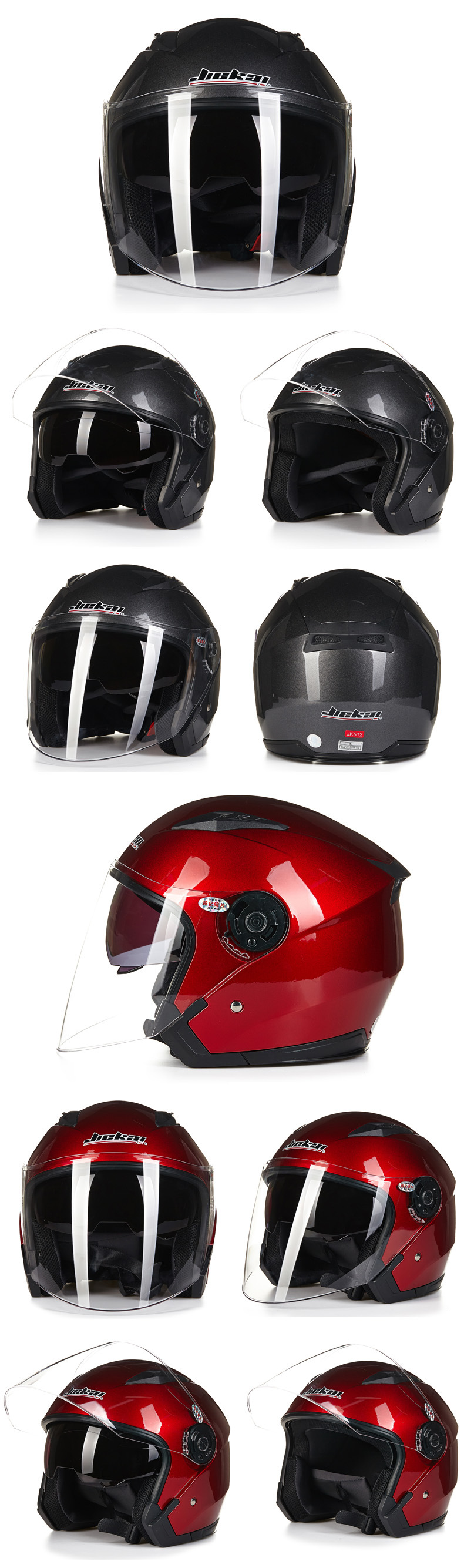 Motorcycle helmet Dual-lens motorcycle helmet JK512 helmet for both men and women_autovado.com