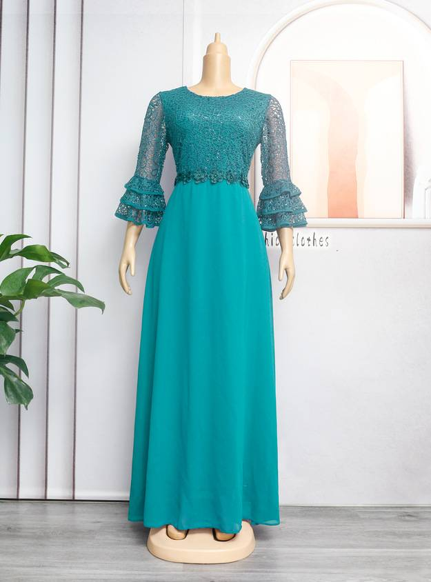 Women's large new lace heavy chiffon dress dress_autovado.com