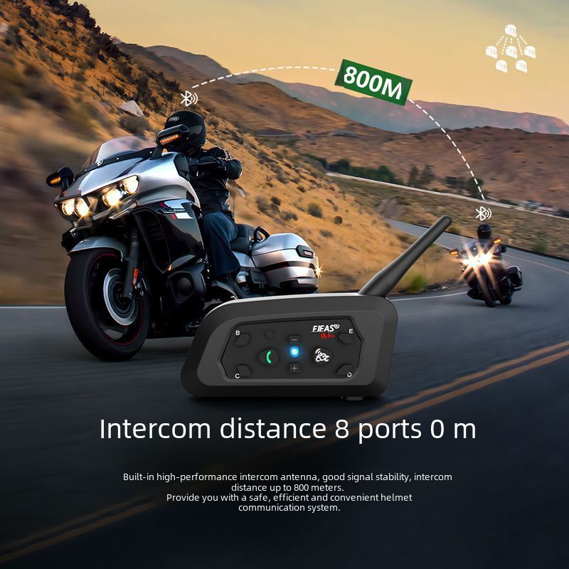 EJEAS factory wholesale motorcycle helmet bluetooth intercom headset V6Pro single pack 6 people outdoor switching intercom_autovado.com
