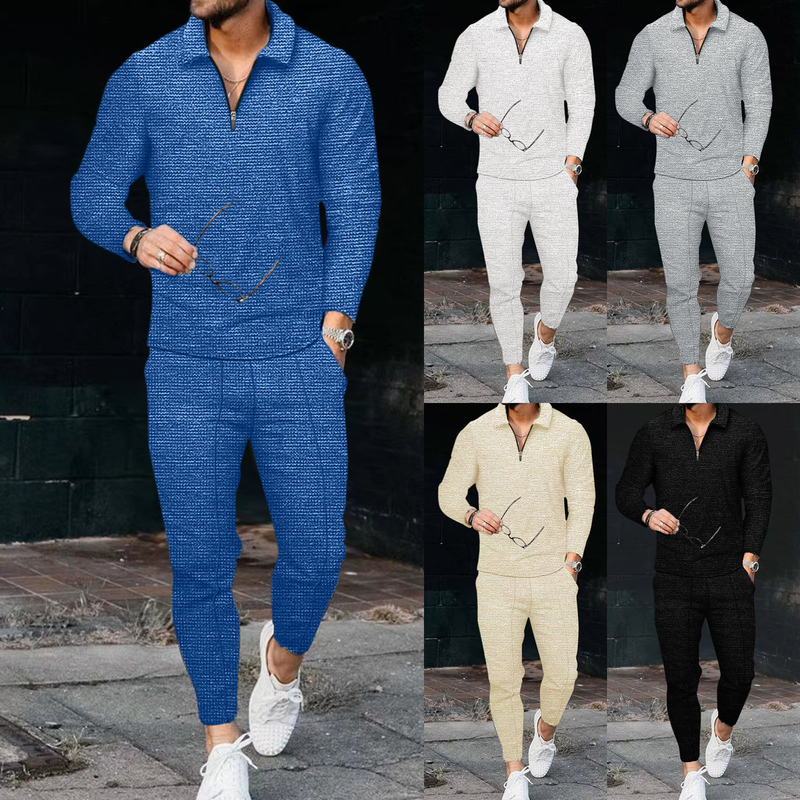 Men's long-sleeved pants two-piece sportswear suit for men_autovado.com