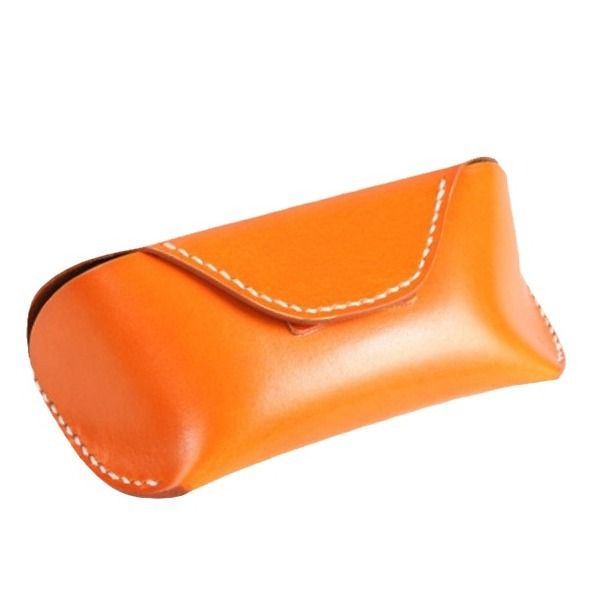 Unisex Leather glasses case cowhide sunglasses case high-grade vintage handmade glasses bag_autovado.com