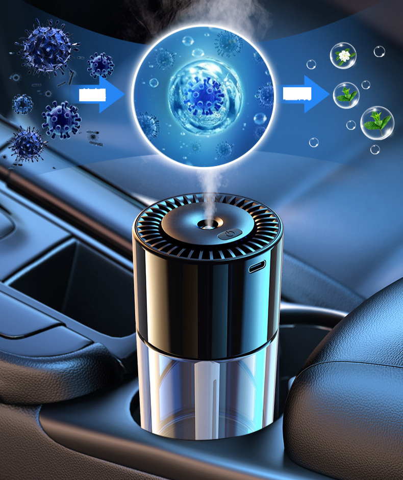 Car aromatherapy Machine car intelligent star ceiling lamp car perfume atomization humidifier automatic deodorant spray_autovado.com
