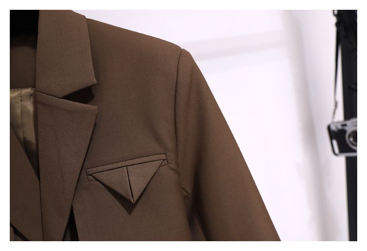 Spring And Autumn Windbreaker Women's New Top Korean Style Chic Coffee Colored Small Suit Jacket For Women Spring And Autumn High-end Suit For Women_autovado.com