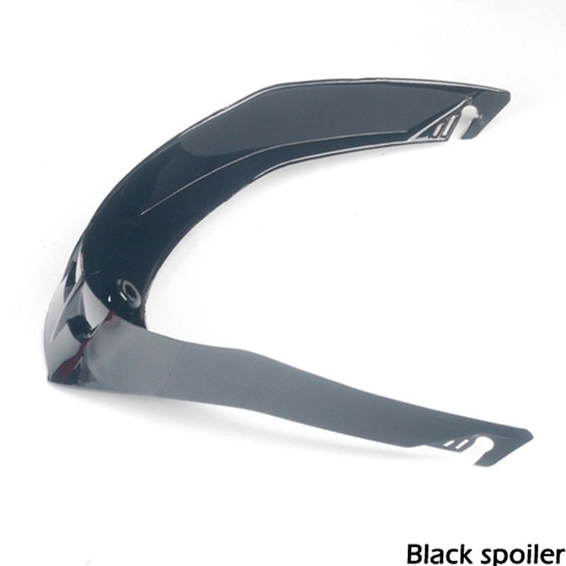 0700E Full Face Helmet Visor - Anti-Fog, High Clarity, UV Protection (Smoke, Tinted, Clear Options) With Rear Spoiler (Black/Clear)_autovado.com