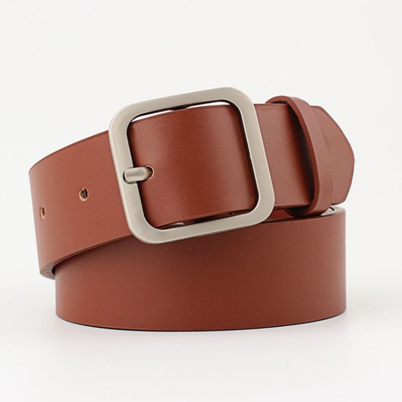 HOT PU Leather Belt Women Square Pin Buckle Black Belts for Jeans Pants Chic Brand Vintage Strap Female Waistband_autovado.com