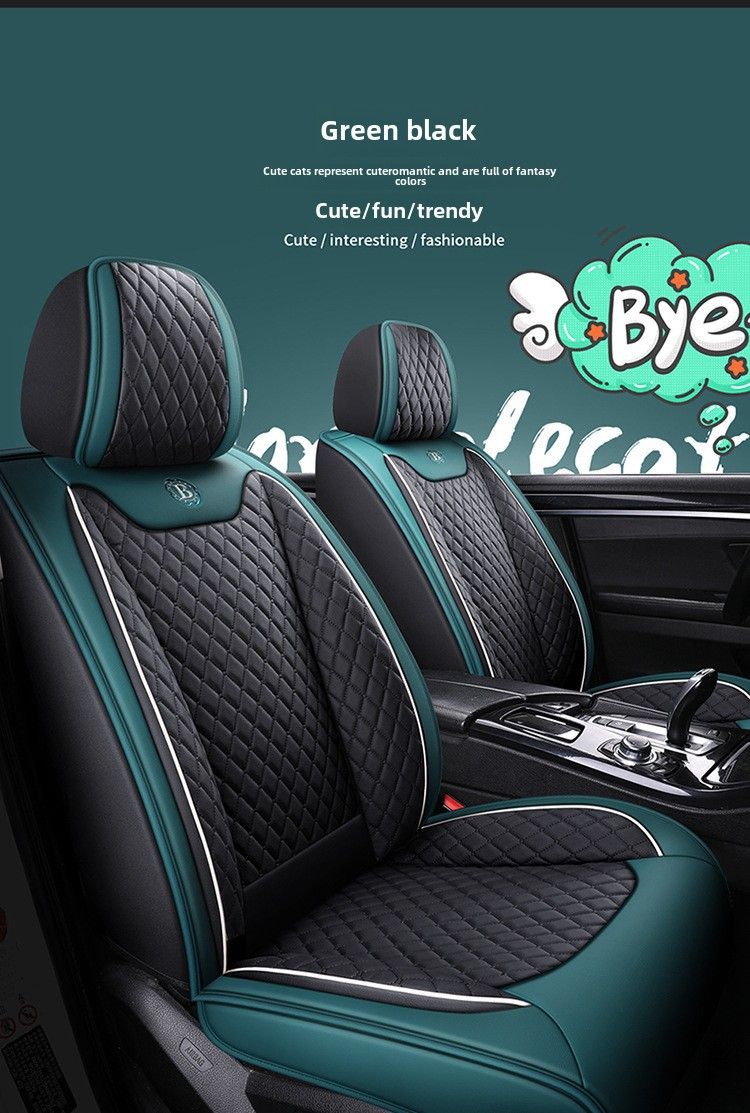 Car seat cushion four seasons universal fully surrounded cute seat cover goddess seat cushion all-inclusive car seat cover winter car interior_autovado.com