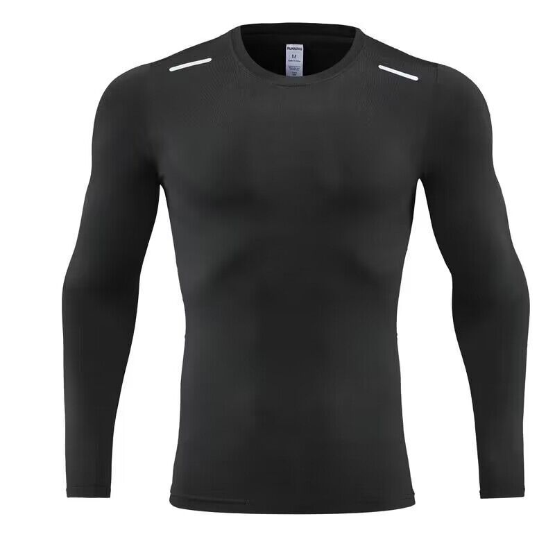 Men's Clothing Long-Sleeved Tights Breathable High-Elastic Quick-Drying Tops Running Fitness Training Clothes Sports Long Sleeves_autovado.com