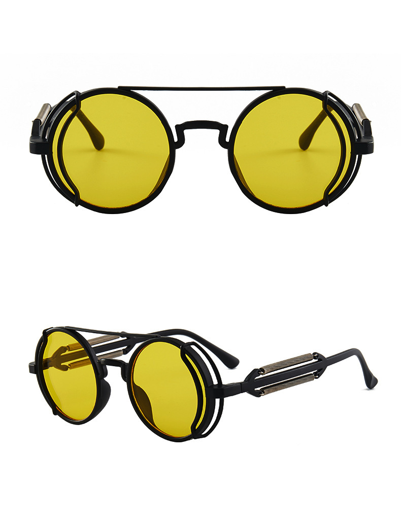 Unisex Cyberpunk trend Retro sunglasses Round sunglasses_autovado.com